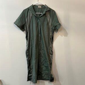Brunello Cucinelli Dress size large green full button down pockets